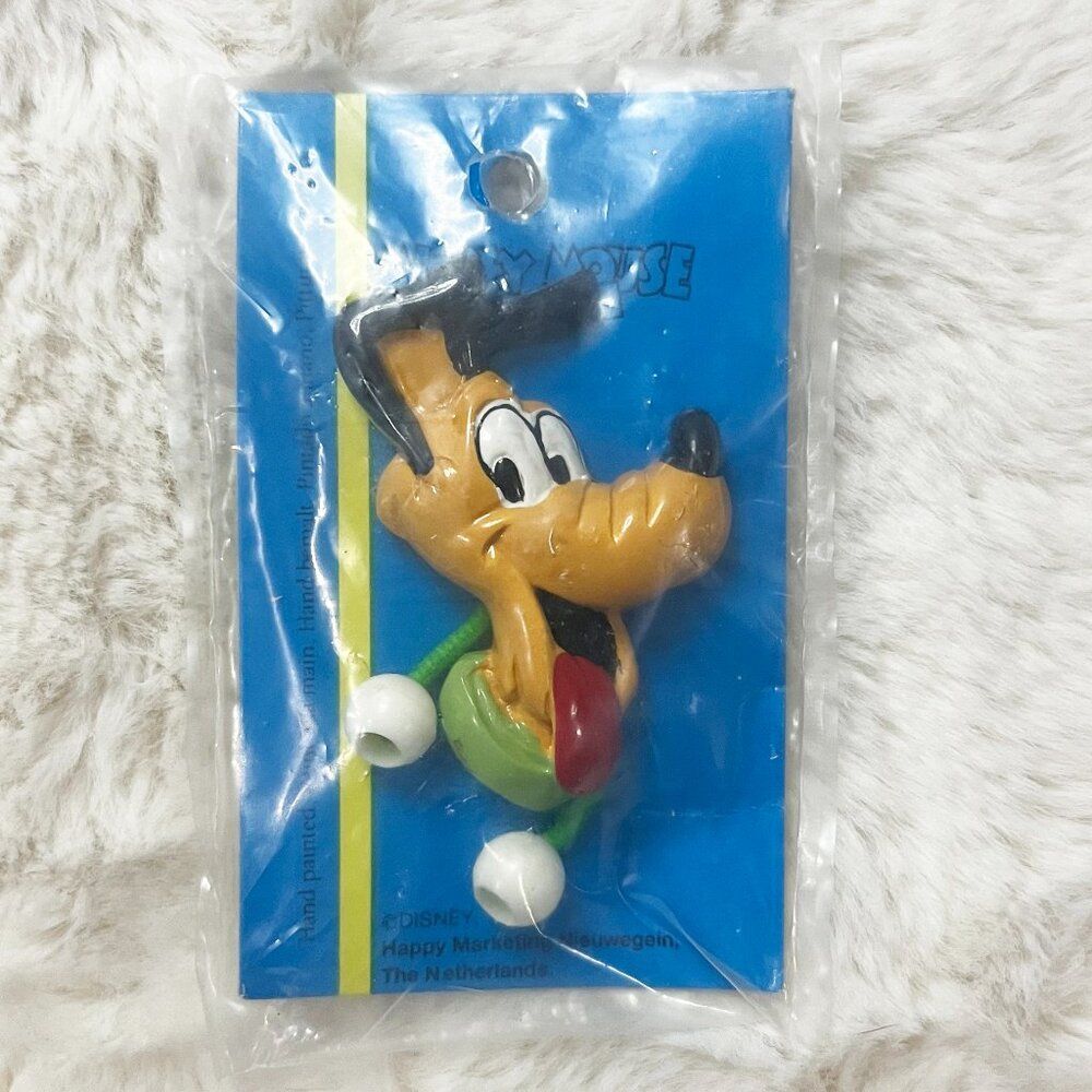🔮 5/$25 Disney Vintage‎ Hand Painted Pluto Hair Tie